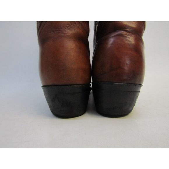 Walker Mens Size 9 D Brown Leather Cowboy Western Boots main image 6